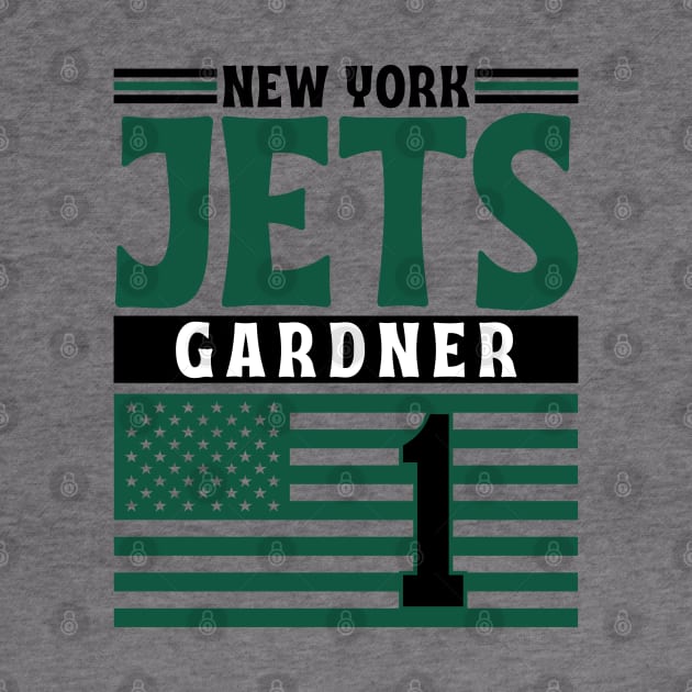 New York Jets Gardner 1 American Flag Football by Astronaut.co